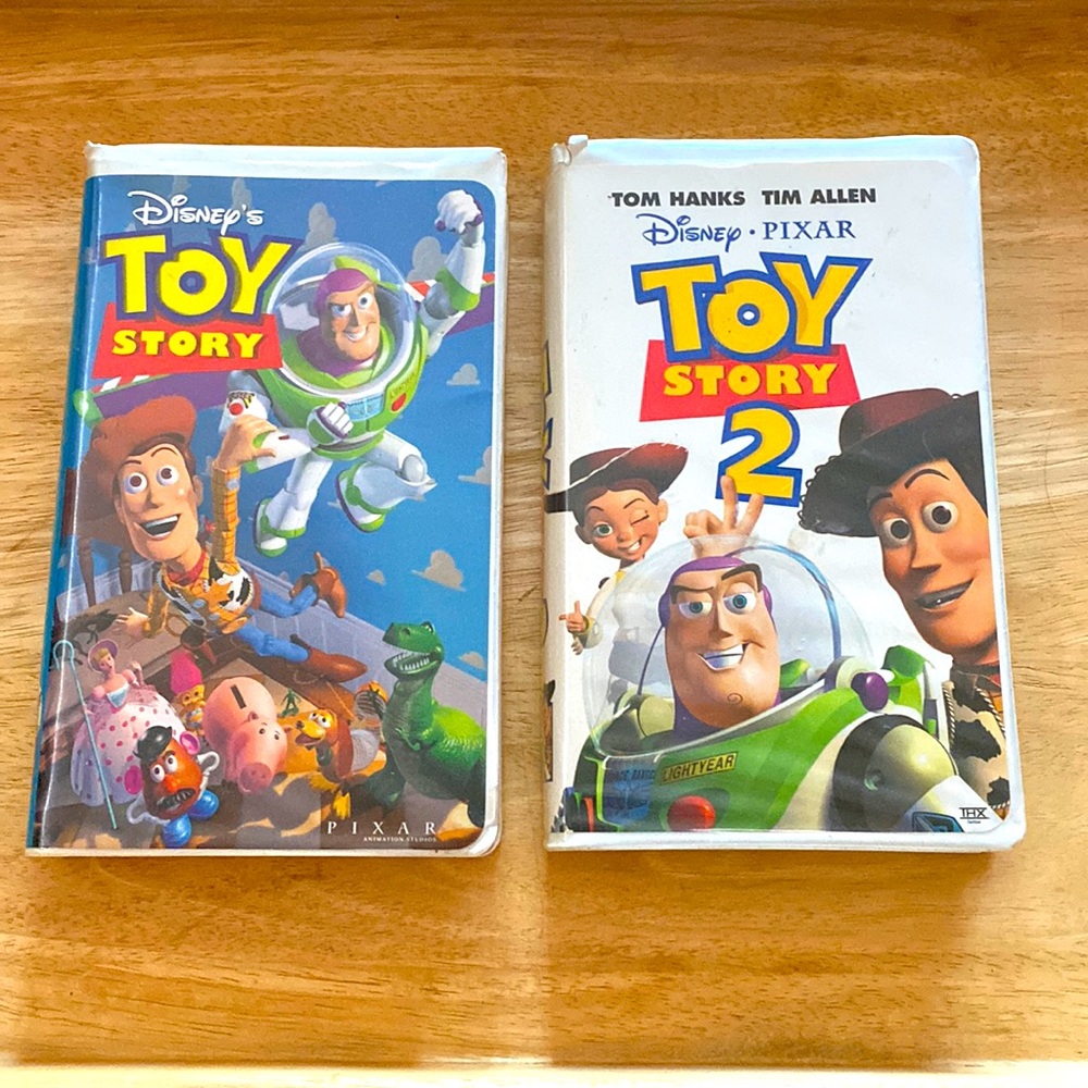 Toy Story 1 & 2 VHS - With original papers
